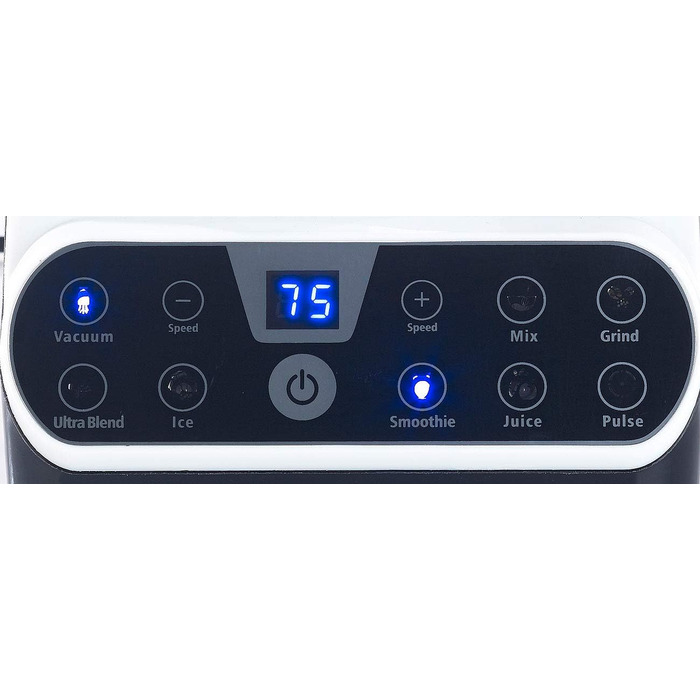 Вакуумний блендер Rosenstein & Söhne 1,5 л, 1300 Вт з LED-екраном, функцією вакуумування та пляшкою для смузі