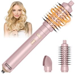 Набір для укладки волосся 3 в 1 Rotierend Air Styler (Рожевий) - Фен-щітка, обертова щітка, термощітка для сушіння, випрямлення та укладки