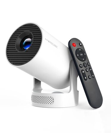 Smart-проектор Magcubic Mini Beamer 4K FHD 1080P, портативний міні-проектор для дому з WiFi 6, Bluetooth 5.4, автокоррекцією трапеції, поворотом на 180° та динаміком 5 Вт