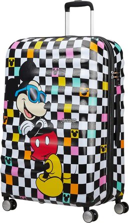 Валіза American Tourister Wavebreaker Disney Mickey Check 77 см, 96 л, багатокольорова, спінер