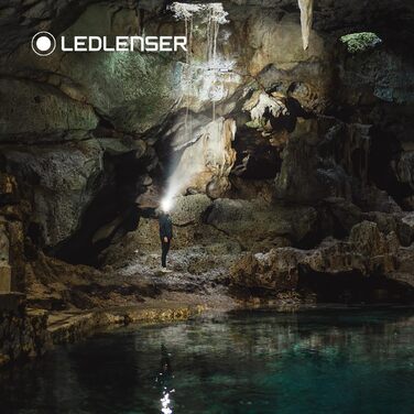 Налобний ліхтар Ledlenser HF6R Signature 1000 люмен, акумуляторний, водонепроникний IP68, RGB світло, чорний, для туризму та активного відпочинку