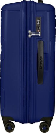 Валіза American Tourister Sunside Spinner M, розширювана, 67.5 см, 72.5/83.5 л, темно-синя, поліпропілен