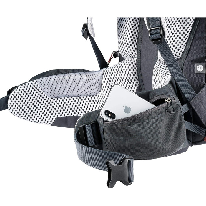 Жіночий туристичний рюкзак Deuter Trail Pro 30 SL, 30 л, червоно-графітовий