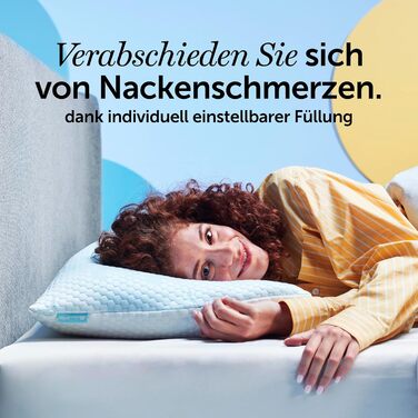 Подушка з ефектом пам'яті Cloudpillo Memory Foam - комплект преміум, регульована висота, 40x80 см, ергономічна та гіпоалергенна