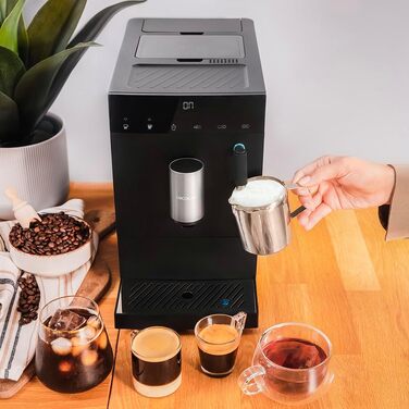 Кавомашина автоматична Cecotec Cremmaet Compact Steam з капучинатором, 1350 Вт, 19 бар, термоблок, 1.1 л, для зерен
