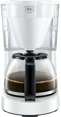 Кавоварка Melitta Easy з фільтром, скляною колбою, антикрапельною системою, на 10 чашок, біла