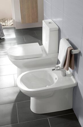Сидіння для унітазу Villeroy & Boch O.novo, овал, білий альпін, блискучий, дюропласт, петлі з нержавіючої сталі, оригінальна заміна