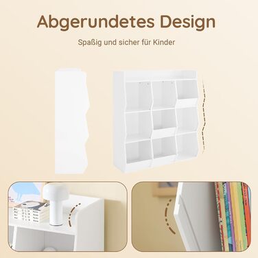 Полиця для дитячих книжок SoBuy Montessori, зелена, 80x104x34 см (KMB55-K-GR)