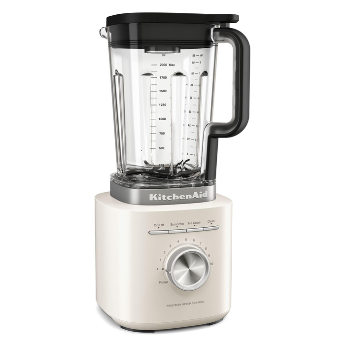 Блендер стаціонарний KitchenAid 5KSB2073EPL Pure Power, 1.5 л, білий перламутр - для смузі, супів, крихти льоду