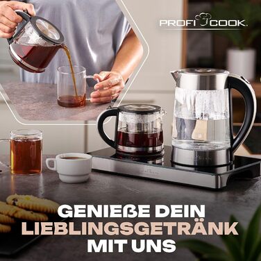 Електрочайник 1,7 л з підставкою і чайником 0,8 л PC-TKS 1056 ProfiCook