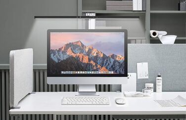Настільна LED лампа Unilux Strata з затискачем, димірується, чорна, 70x80 см