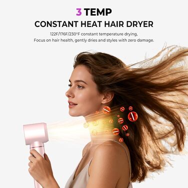 Airstyler 5 в 1: Фен-щітка для волосся з насадкою для локонів, чорно-золотий (5 в 1: Рожевий) - професійний стайлер для укладання