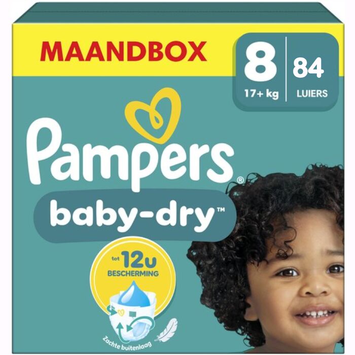 Підгузки Pampers Baby Dry розмір 8 (від 17 кг), місячний запас, 84 шт.