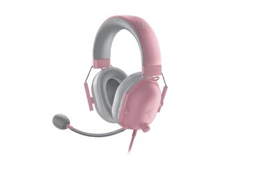 Ігрова гарнітура Razer BlackShark V2 X Quartz Pink — дротова навушники для кіберспорту, 7.1 Surround Sound, мікрофон Hyperclear, 50мм драйвери Triforce, рожева