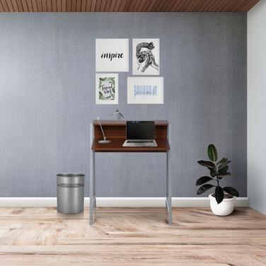 Комп'ютерний стіл DUMONT, горіх / срібло, hjh OFFICE