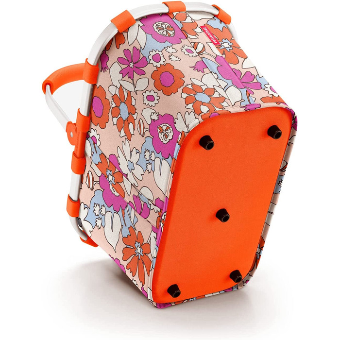 Reisenthel Carrybag Florist Peach — Сумка-кошик для покупок, міцна, з великим об'ємом, водостійка, з внутрішньою кишенею, елегантний дизайн