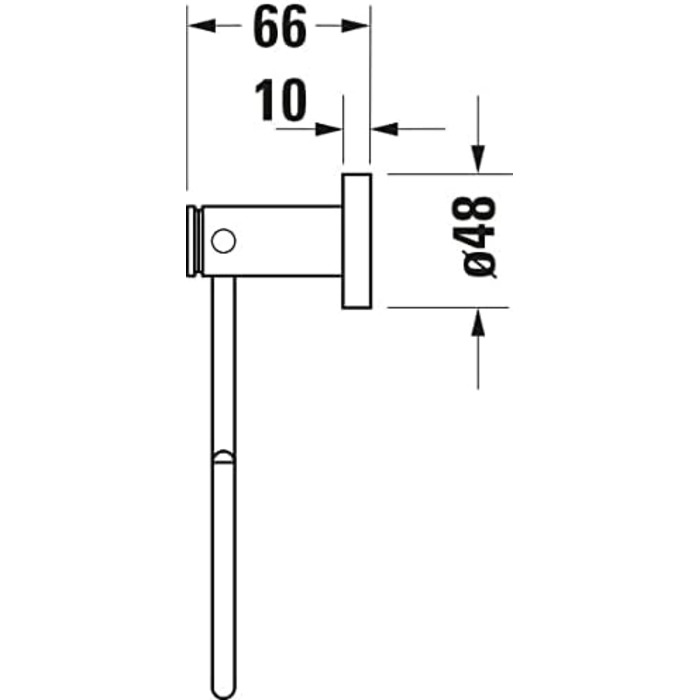 Рушникотримач-кільце Duravit D-Code, настінний, хром, 158x67x182 мм