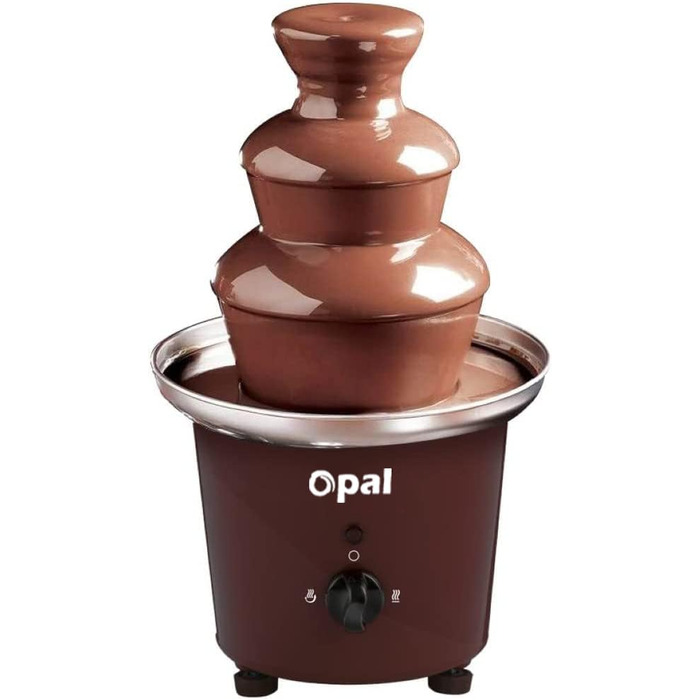 Шоколадний фонтан Opal - фонтан з нержавіючої сталі, електричний 3-ярусний, 90W, 900мл для вечірок, свят та дому