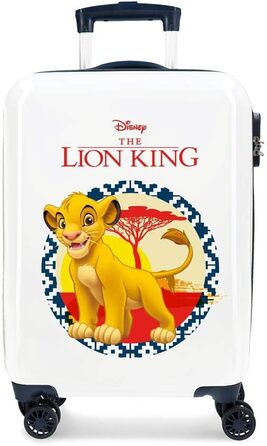 Дитяча валіза Disney The Lion King, жорсткий корпус ABS, 37x55x20 см, 34 л, 2,6 кг, 4 подвійних колеса, з кодовим замком, синя, ручна поклажа