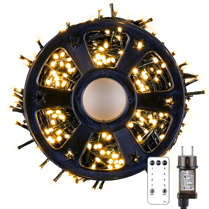 Світлодіодна гірлянда MAGGIFT 40м 400 LED для вулиці та дому, теплий білий колір, IP44 водонепроникна, з пультом керування та таймером, 8 режимів роботи для саду, весілля та Різдва