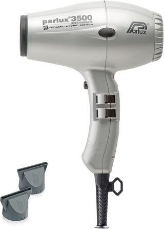 Професійний фен Parlux 3500 SuperCompact з керамікою та іонами, срібний
