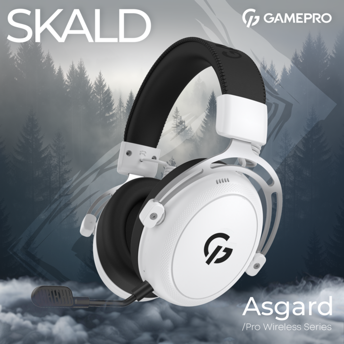 Бездротова ігрова гарнітура GamePro Asgard Skald (HSW160W)