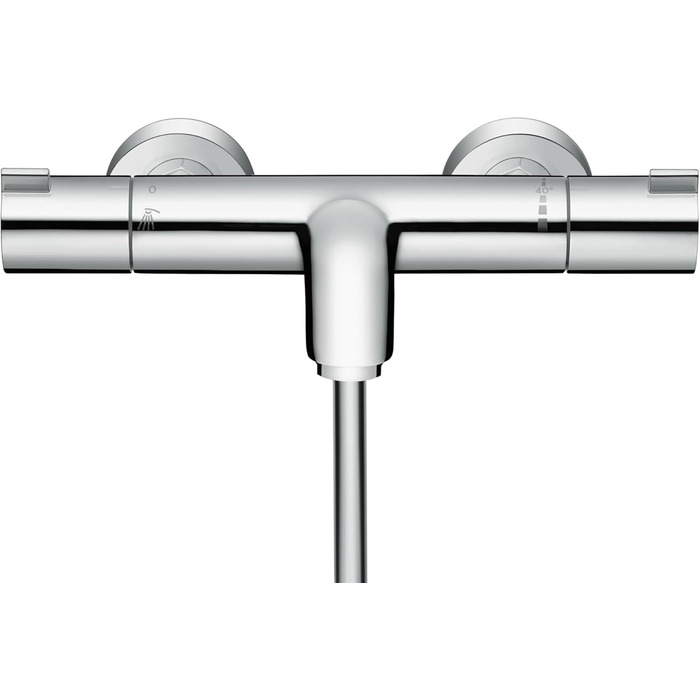Змішувач для ванни Hansgrohe Ecostat Aufputz - термостат, безпечний (SafetyStop 40°C), круглий, хром, для 2 споживачів
