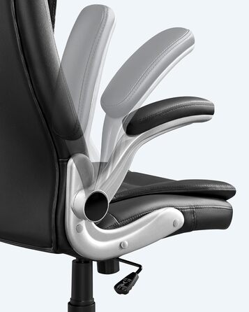 Офісний стілець SONGMICS Ergonomischer Bürostuhl, регульований, чорний, OBG21B, 52 x 53 x 122 см