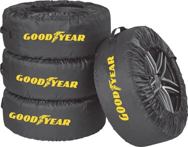 Сумки для шин Goodyear з 600D поліестеру, чорні, водовідштовхувальні, захист від УФ, набір 4 шт.