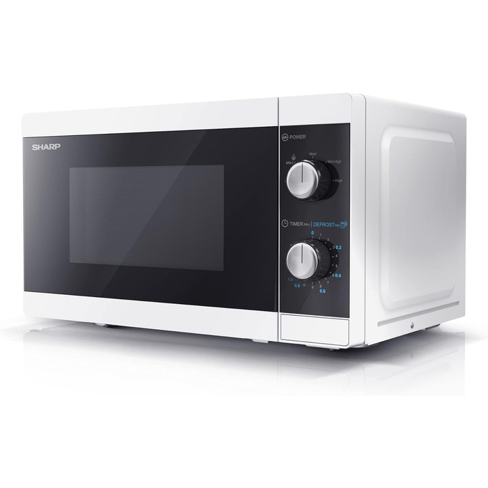 Мікрохвильова піч SHARP MS01EW 800Вт, 5 режимів, функція розморожування, біла