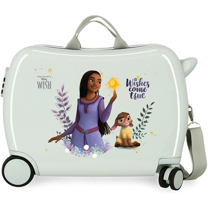 Дитяча валіза Disney Wishes Come True, рожева, 50×38×20 см, ABS, кодовий замок, 34 л, 1,8 кг, 2 колеса, ручна поклажа