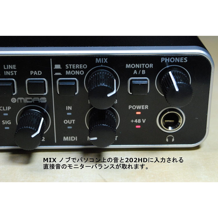 Аудіоінтерфейс Behringer U-PHORIA UMC204HD 2x4, USB, 24-біт/192 кГц, з мікрофонними підсилювачами Midas