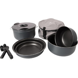 Набір кухонного посуду Bo-Camp 7-piece Camping Aluminium, Алюмінієвий, для кемпінгу та трекінгу