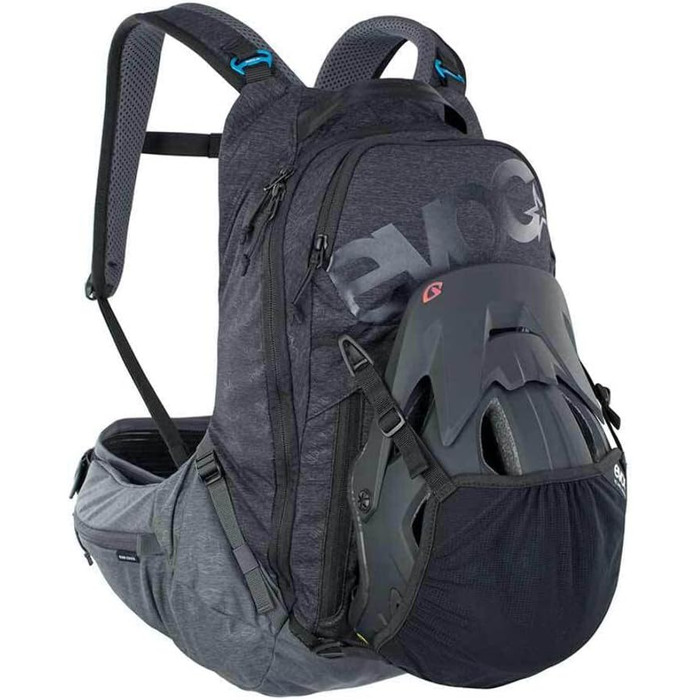 Рюкзак EVOC TRAIL PRO 16 л з захистом спини LITESHIELD PLUS, для трейлрайдингу та гонок, розмір L/XL, багатобарвний, з широкими поясними лямками та відсіком для питної системи 3 л, надлегкий