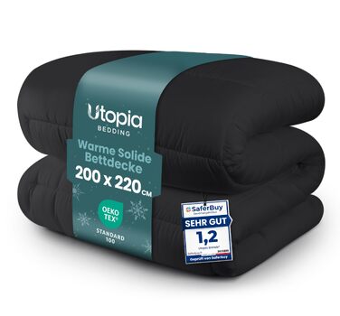 Ковдра Utopia Bedding без чохла 220x240 см, пухнаста тепла ковдра для спальні
