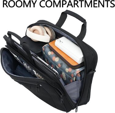 Сумка для ноутбука VANKEAN Premium Briefcase, чохол для ноутбука до 15.6 дюймів, чорно-сіра