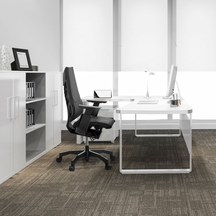 Офісне крісло GENIDIA BLACK з екошкіри, чорне hjh OFFICE