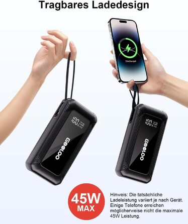 Бустерний пускач GOOLOO A5 4000A з компресором 160 PSI та Powerbank, чорний