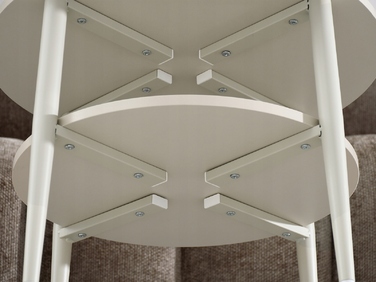 Журнальний стіл Mebel-Partner круглий, 60 x 60 x 45 см, кремовий