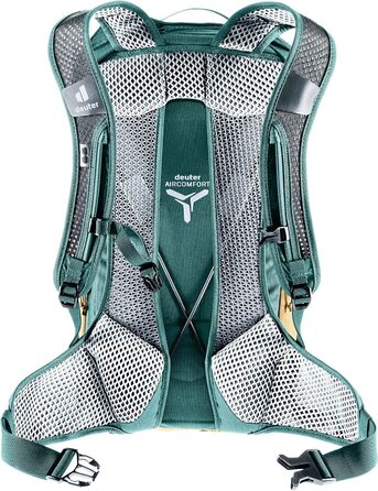 Велосипедний рюкзак Deuter Race Air 14+3 л, коричнево-синій, вентиляція спини