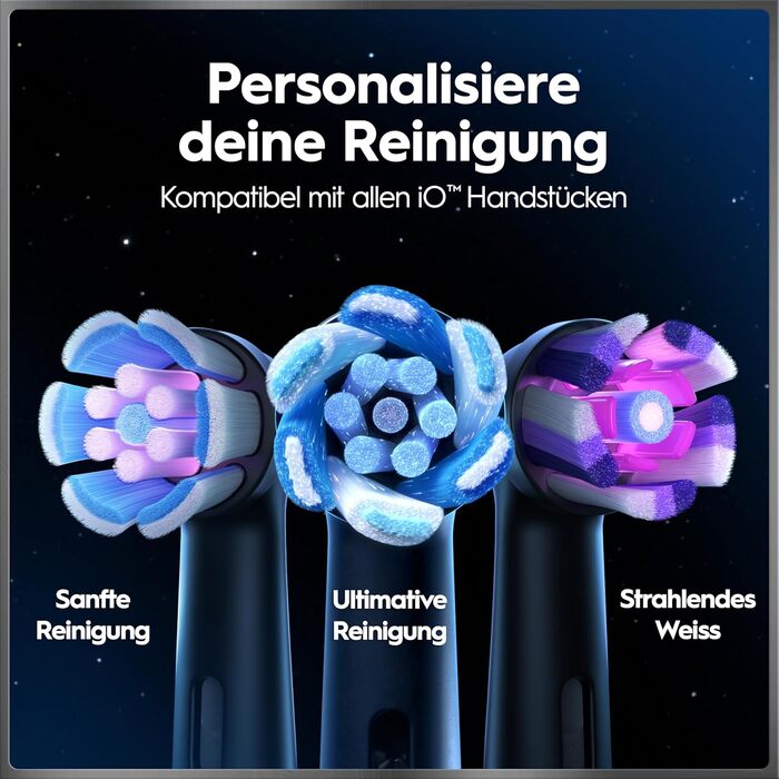 Електрична зубна щітка Oral-B iO Series 10 Cosmic Black, набір з 3 насадками (Probierset)
