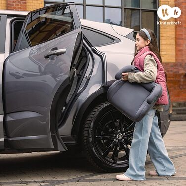 Автокрісло Kinderkraft I-SPARK I-Size 100-150 см (3.5-12 років, 15-36 кг) сіре - безпека та комфорт
