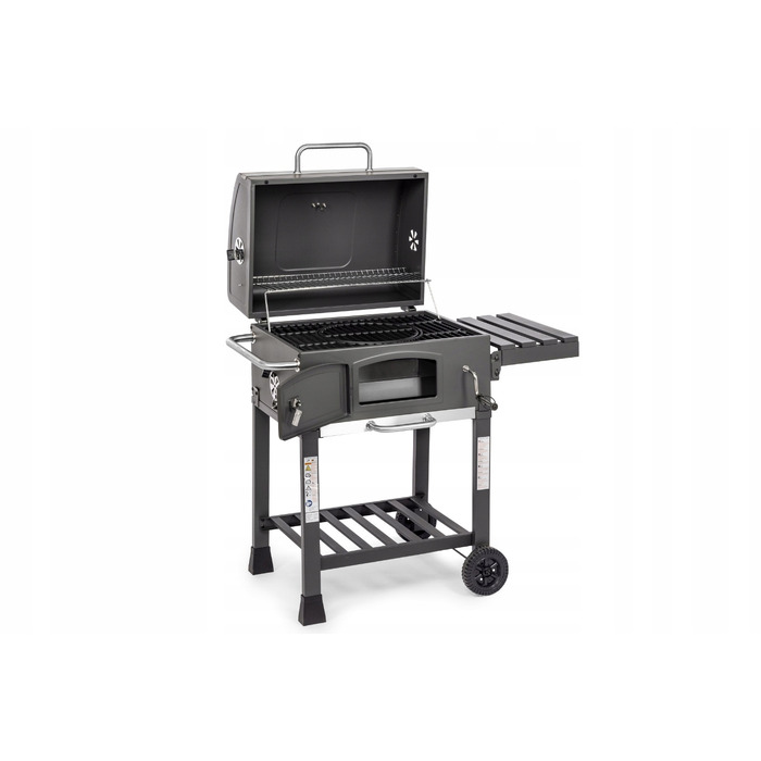 Вугільний гриль Activa Mastercook Angular із чавунним решіткою, 57,5 x 42,0 см