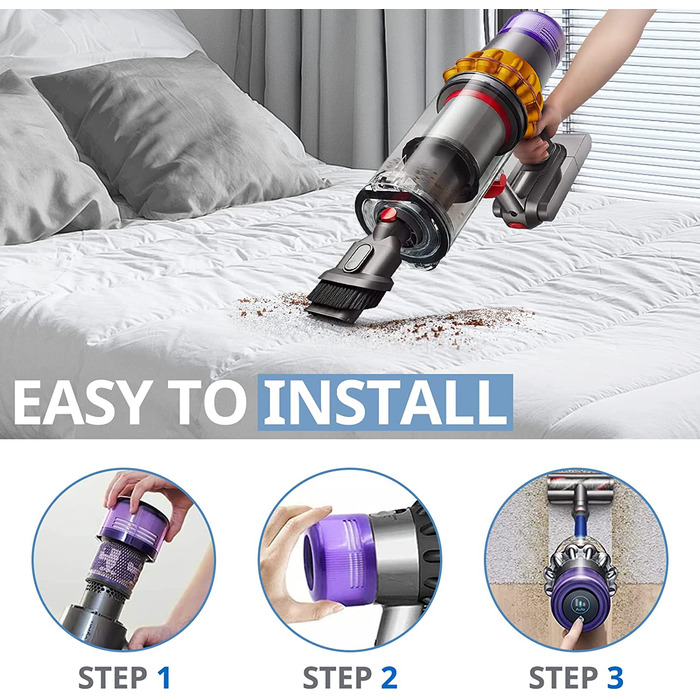 Hepa-фільтр JORAIR для пилососа Dyson V11/V15, миючий, сумісний з Animal/Absolute/Torque Drive/Fluffy/Complete Pro, набір 2 шт, заміна DY-970013-02 & 97001302