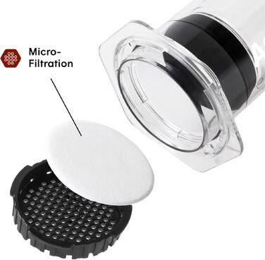 AeroPress Clear XL: Прес для кави, френч-прес та еспресо-машина 2-в-1, прозорий XL, портативний для подорожей та кемпінгу