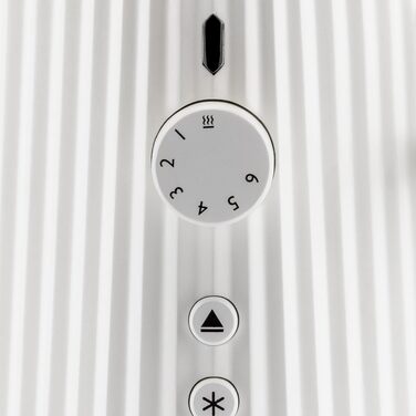 Тостер Alessi Plissé MDL08 Білий - Дизайнерський тостер з 6 рівнями підсмажування, термостійкий пластик, 850 Вт, європейська вилка