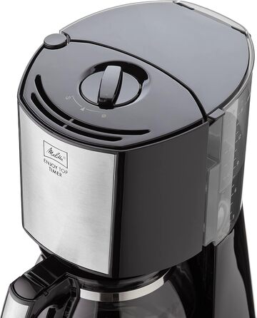 Кавоварка Melitta Enjoy Top Timer, фільтр, скляна колба, таймер, 10 чашок, чорна