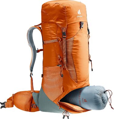 Рюкзак Deuter Aircontact Lite 40+10 л для трекінгу, каштаново-бірюзовий, легкий, одноколірний