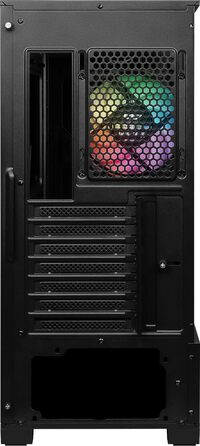 Корпус MSI MAG Forge 110R Mid-Tower ATX, чорний, з RGB підсвічуванням, 2x USB 3.0, 1x 120мм A-RGB вентилятор