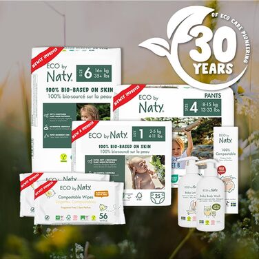 Дитячі підгузки Naty Baby для новонароджених, розмір 1 (2–5 кг), 100 шт.